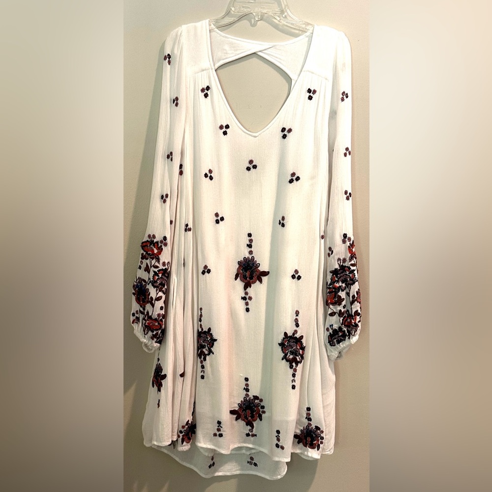 Free People Women's Embroidered Dress in Cream